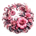 illustration of floral wreath for a special occasion