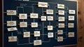 illustration of a flowchart showing the steps in a startup business