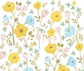 Flower Illustration pattern in simple background Royalty Free Stock Photo