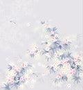 Flower Illustration pattern in simple background