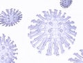 Illustration of a flu virus