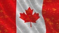 Illustration of a flying Canadian Flag