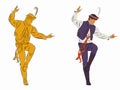 Illustration of folklore dancer, vector draw