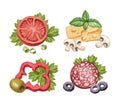 Illustration of food ingredients