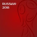 Background red russian 2018 football