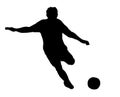 Illustration of football player silhouette