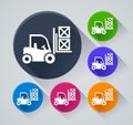 Fork lift icons with shadow