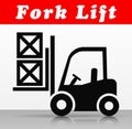 Fork lift vector icon design