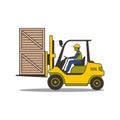Illustration of forklift for industries. Royalty Free Stock Photo
