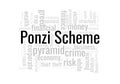 Illustration in the form of a cloud of words related to Ponzi Scheme Royalty Free Stock Photo