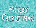 Illustration in the form of a white lettering Merry Christmas