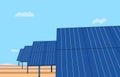 Illustration of solar panels in desert