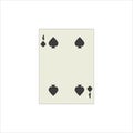 Illustration of four of spades playing card isolated on a white background