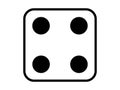 Illustration of the fourth eye of the dice Royalty Free Stock Photo