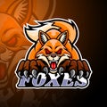 Foxes esport logo mascot design