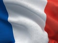 Franch flag on a fabric basis