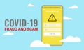 illustration of fraud and scam alert notification