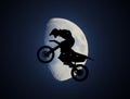 Reestyle motorcross in the moonlight