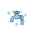 Illustration of freezing water supply