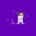 Illustration of French Bulldog. Cartoon character design.