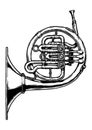 Illustration of french horn Royalty Free Stock Photo