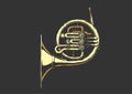 Illustration of french horn Royalty Free Stock Photo