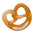 illustration of a fresh bavarian pretzel