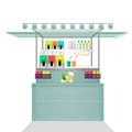 Illustration of fresh ice lollies kiosk