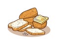 Illustration of Freshly Baked Bread