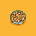 illustration of fried mete peanut or fried mede peanut Royalty Free Stock Photo