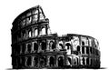 Illustration fro italy colosseum building landmark vector