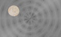 Full moon on gray kaleidoscope