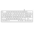 Illustration of a full-sized computer keyboard with a standard QWERTY layout. Royalty Free Stock Photo
