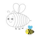 Illustration of funny bee for toddlers