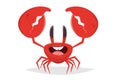 Vector illustration of a funny cartoon crab Royalty Free Stock Photo