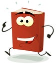 Happy Red Book Character Running