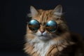 Funny cat portrait in sunglasses high quality, animals, pets Royalty Free Stock Photo