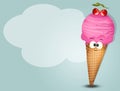 Cherry-flavored ice-cream Royalty Free Stock Photo
