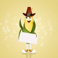 Funny corn cartoon