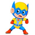 Funny little power super hero child