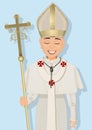 Illustration of funny Pope