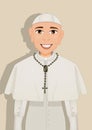 Illustration of funny Pope