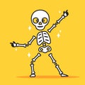 an Illustration of a funny skeleton. A Dancing Skeleton Royalty Free Stock Photo