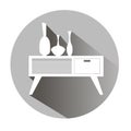 illustration furniture vector cupboard vase nightstand