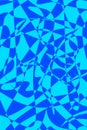 Illustration of chaotic shapes and lines of arctic blue and ultramarine pattern