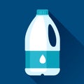 Illustration with gallon of milk in flat design