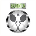 Illustration for game in badminton Royalty Free Stock Photo