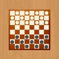 Illustration of game of checkers Royalty Free Stock Photo