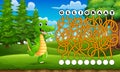 Game crocodile maze find way to the word Royalty Free Stock Photo