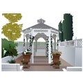 Wedding Gazebo Vector Image